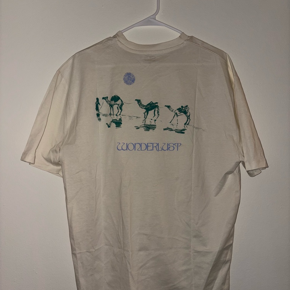 Wanderlust Cream and Green Men's Shirt